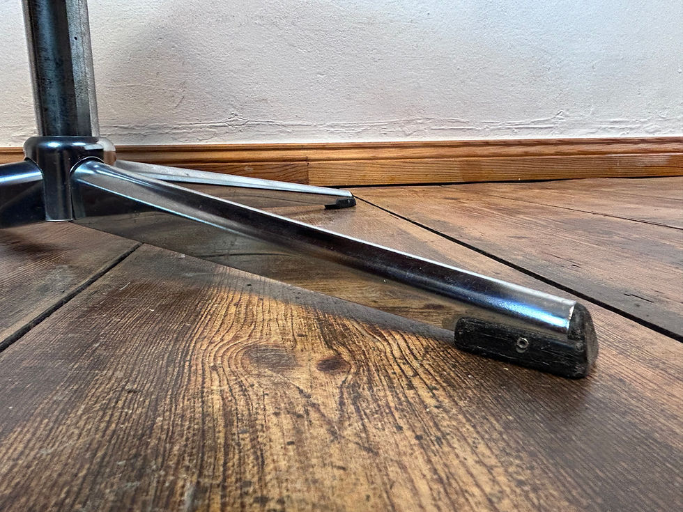 Miniaturbild: Hocker DDR vintage midcentury 1970er Stoff drehbar Sessel