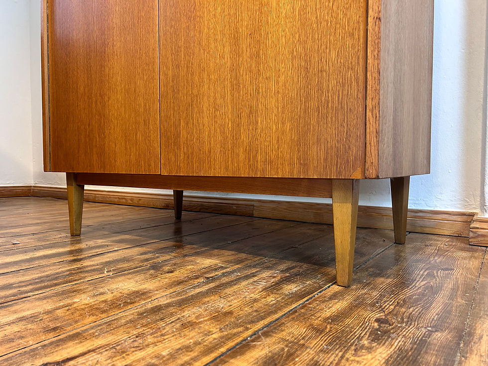 Miniaturbild: Kleiderschrank mit Aufsatz midcentury 1968 Eiche vintage Kleiderstange Böden