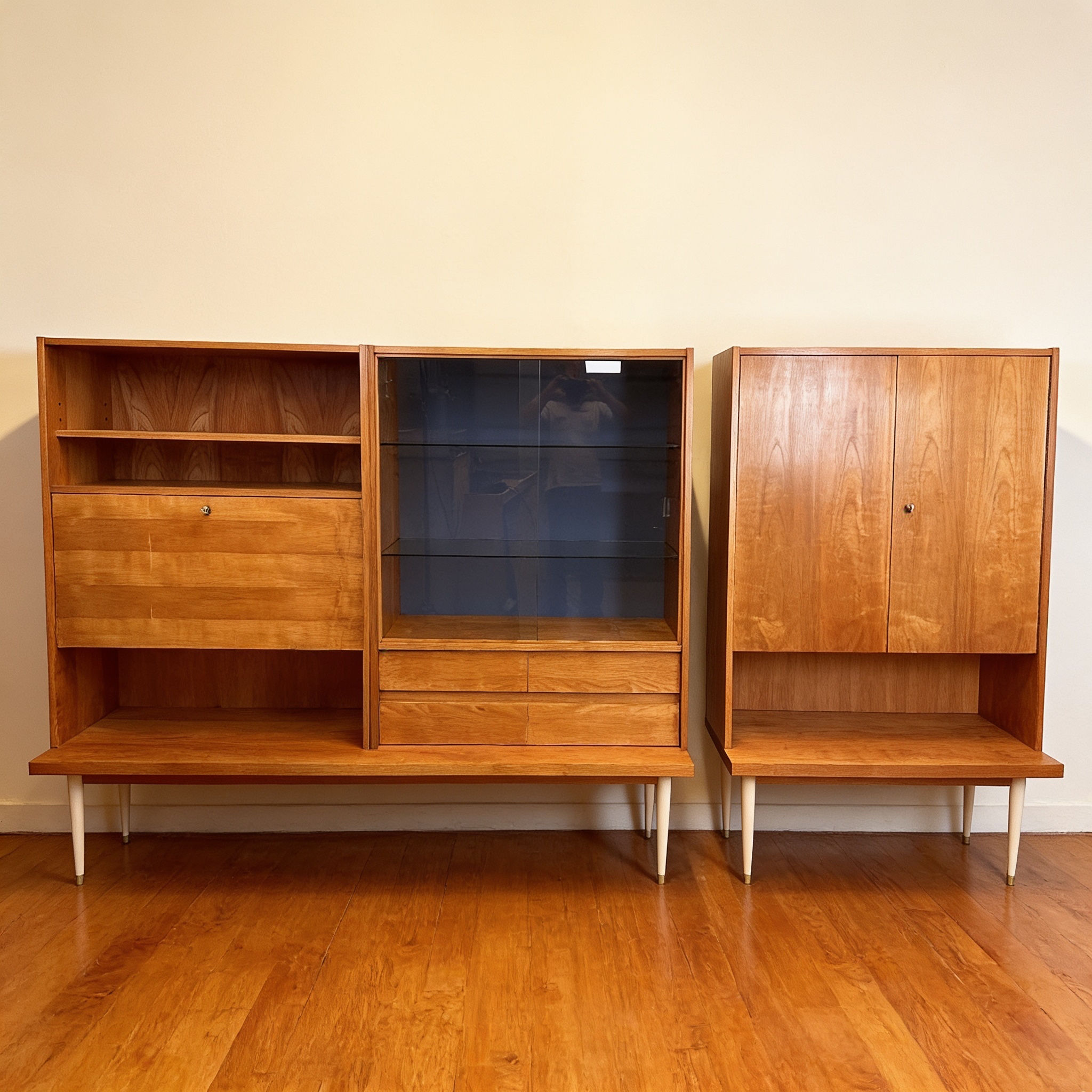 Original Mid Century Highboard & Sekretär kaufen – Kirschholz Vintage 1963