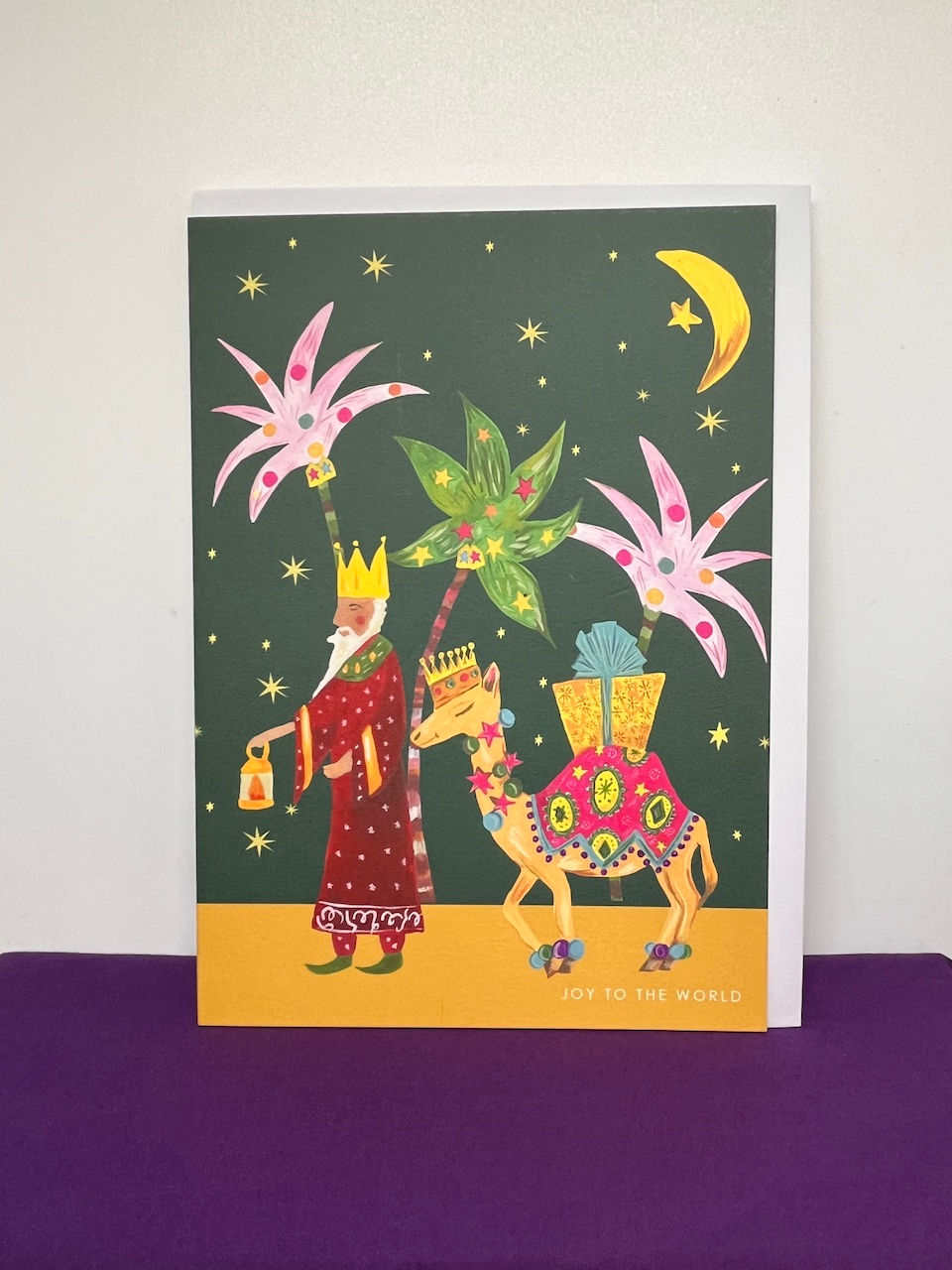 Wise Man and Camel Christmas Card