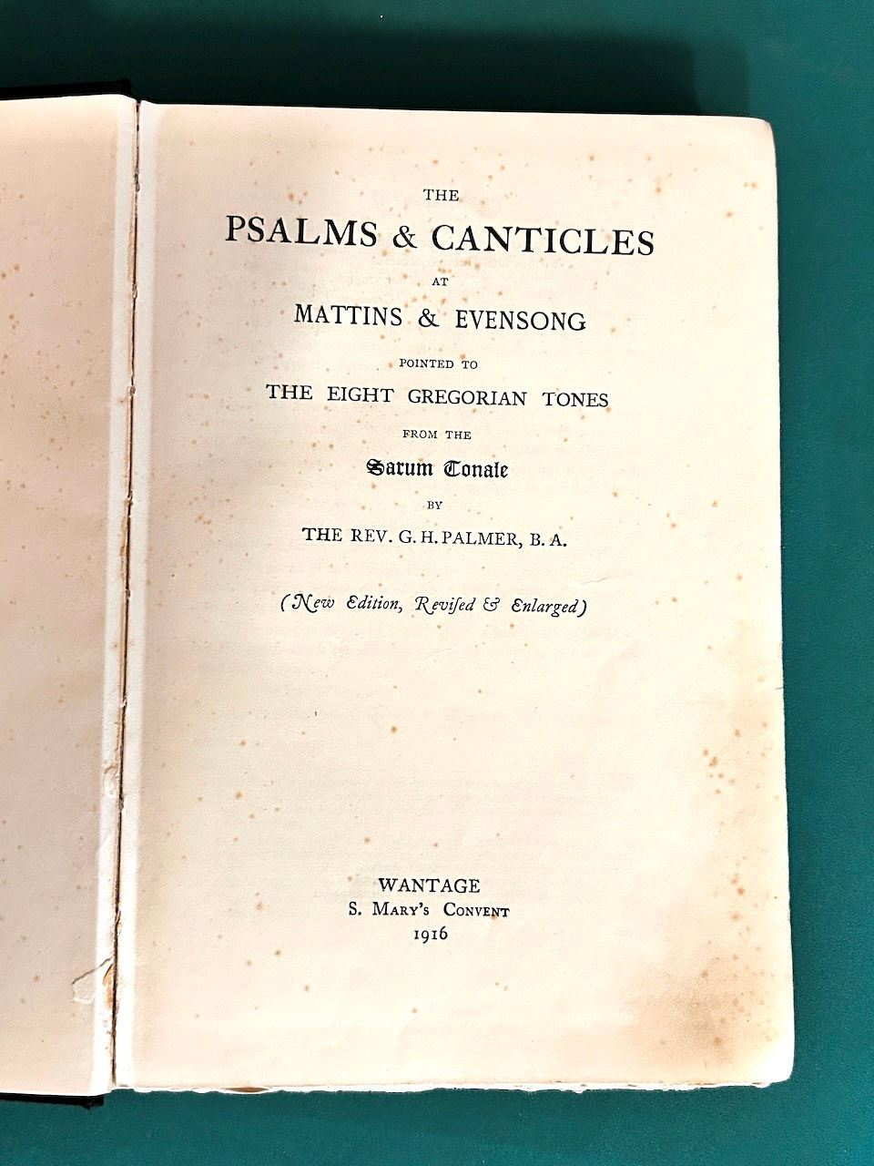 Thumbnail: The Sarum Psalter the Psalms and Canticles at Mattins and Evensong