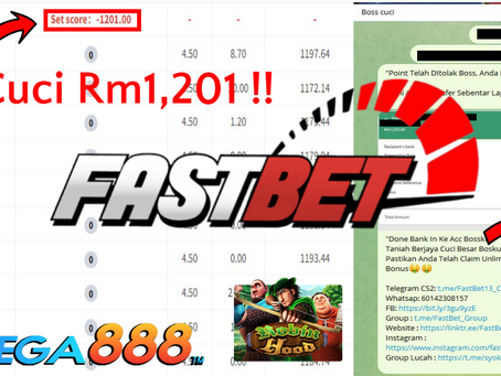 Taniah Boss Menang Besar RM1,201.00 Dalam Game MEGA888