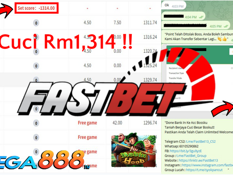Taniah Boss Menang Besar RM1,314.00 Dalam Game MEGA888