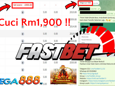 Taniah Boss Menang Besar Rm1,900.00 Dalam Game MEGA888