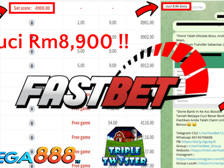 Taniah Boss Menang Besar RM8,900.00 Dalam Game MEGA888