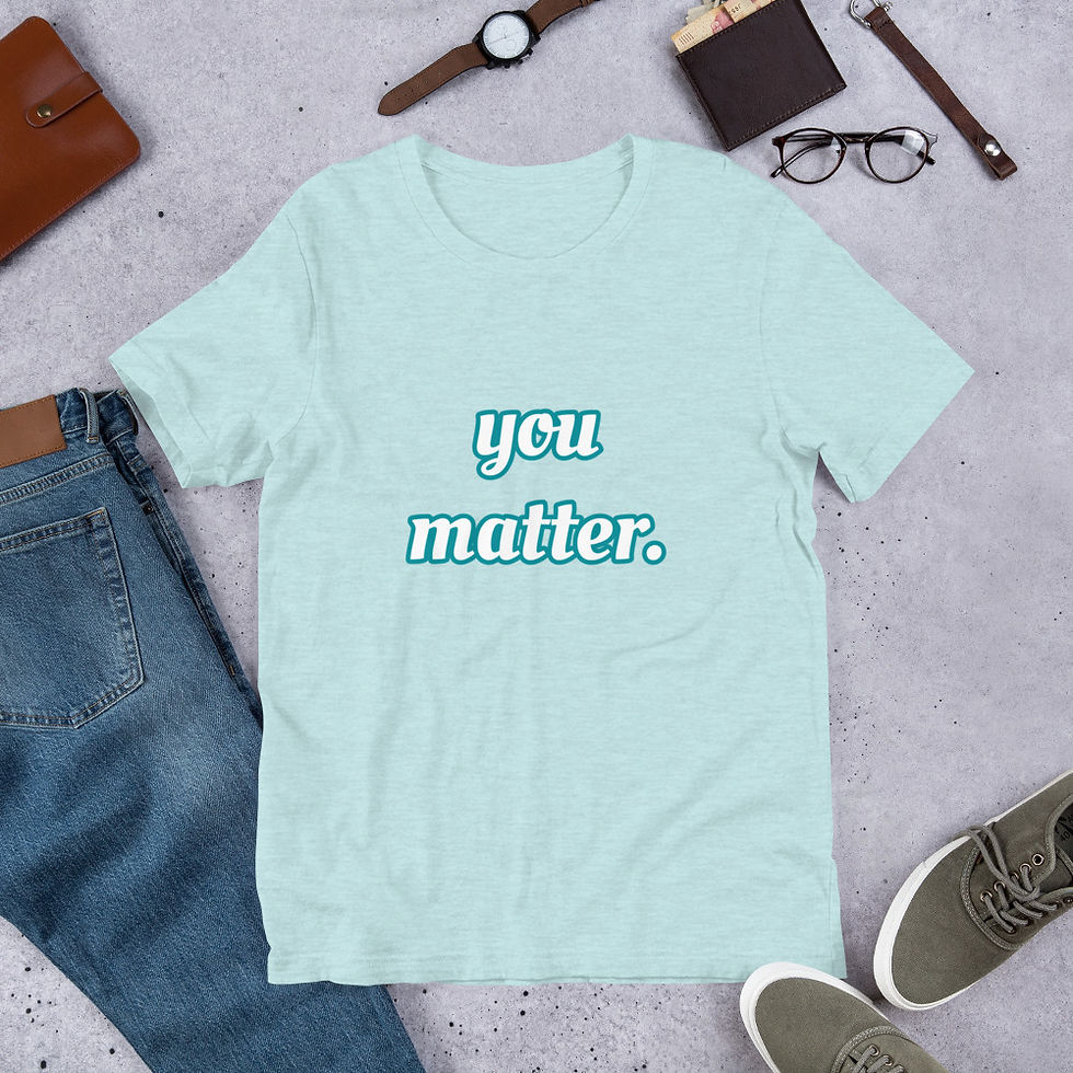 Thumbnail: You Matter Blue Outline T-Shirt