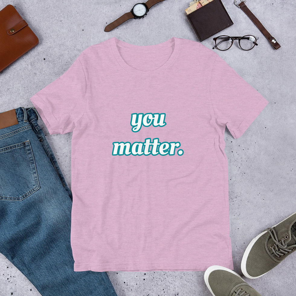 Thumbnail: You Matter Blue Outline T-Shirt