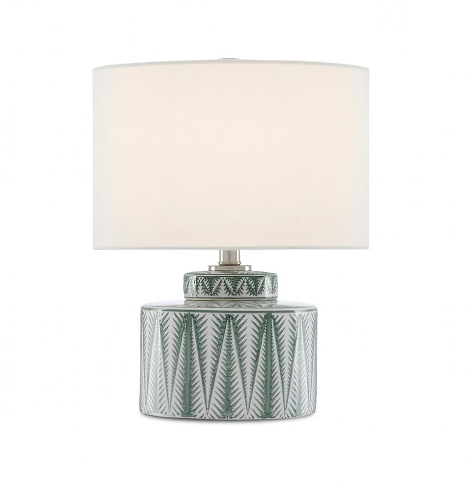 Green and blue table lamp
