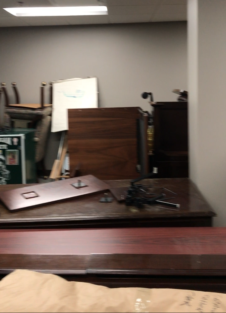 The office space in the Grand Amway before renovation.