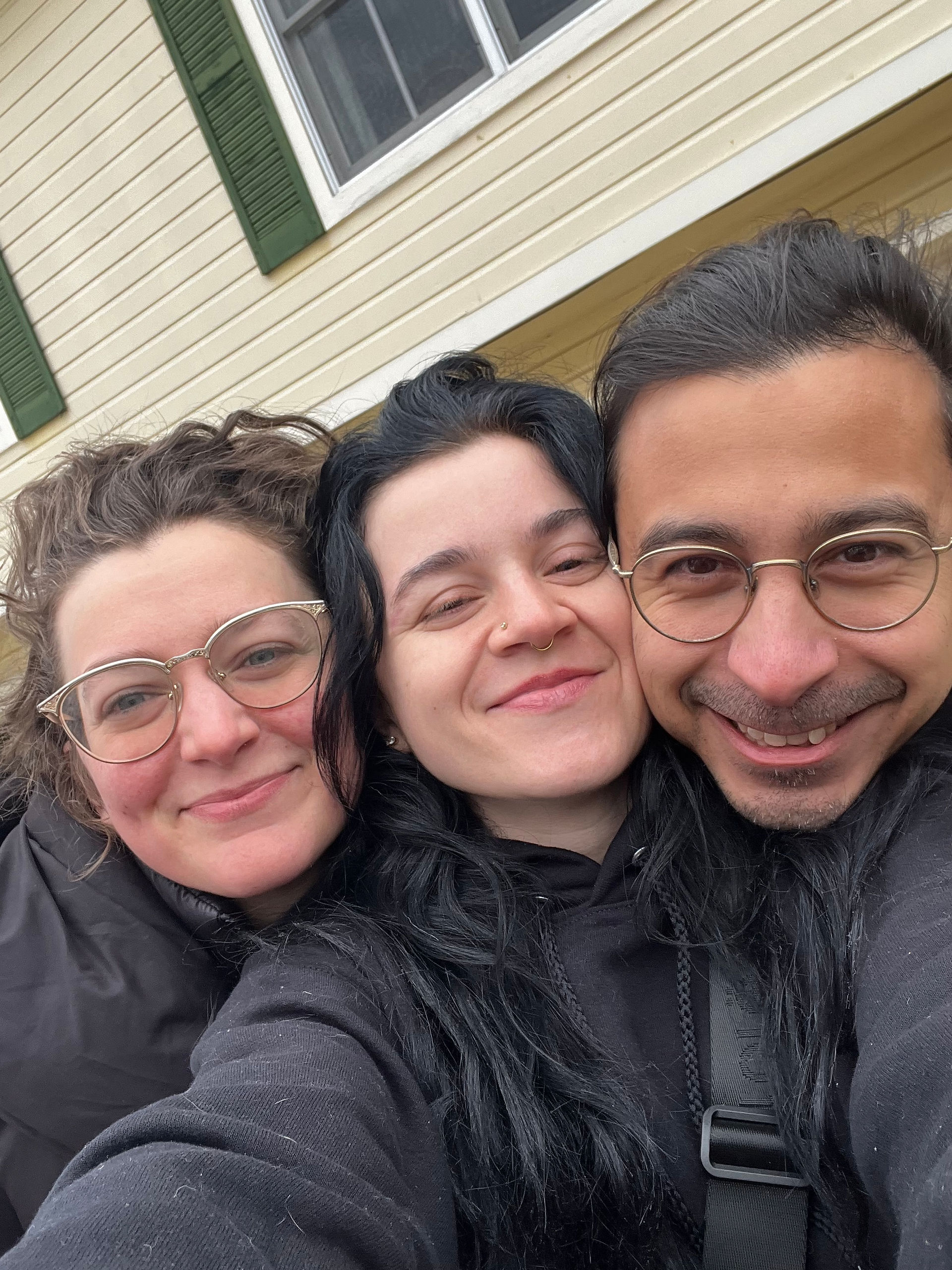 Lauren and Larry Figueroa pose for a selfie with their friend Scott