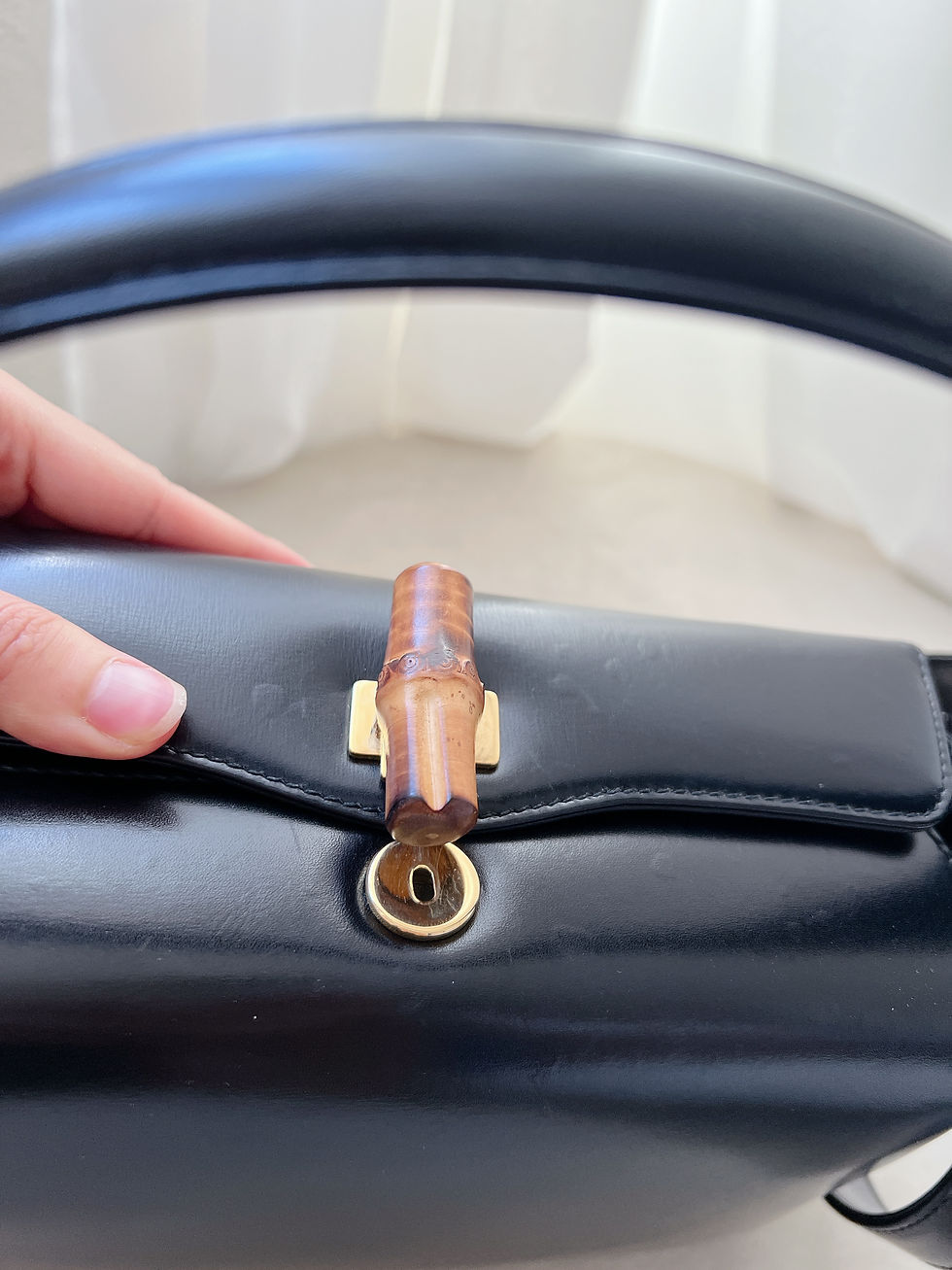 Thumbnail: Gucci Vintage Bamboo Handbag