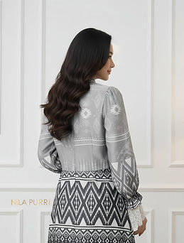 Dress motif premium yang bikin tampilan makin anggun dan classy ✨ Siap jadi favoritmu!#nil