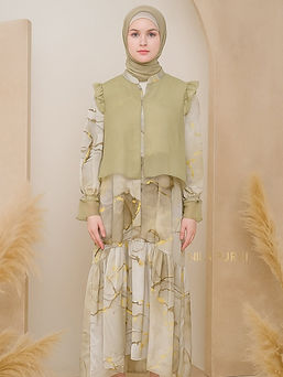 CHARA DRESS ORGANZA by Nila Purri Available - Blue, Green, Grey, Sagegreen #nilapurri #nil