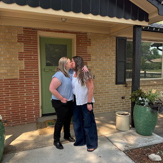 New homeowners with the new home