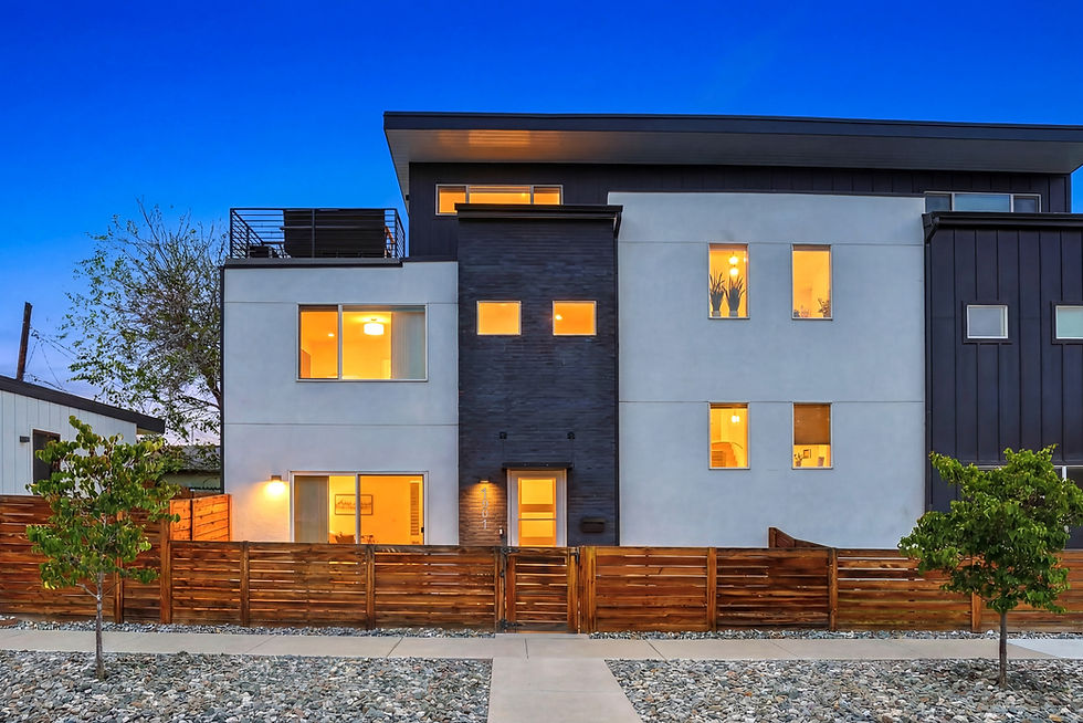 Chelsea Steen’s closed listing at 1901 W 36th Ave, a modern half-duplex in Denver’s LoHi neighborhood.