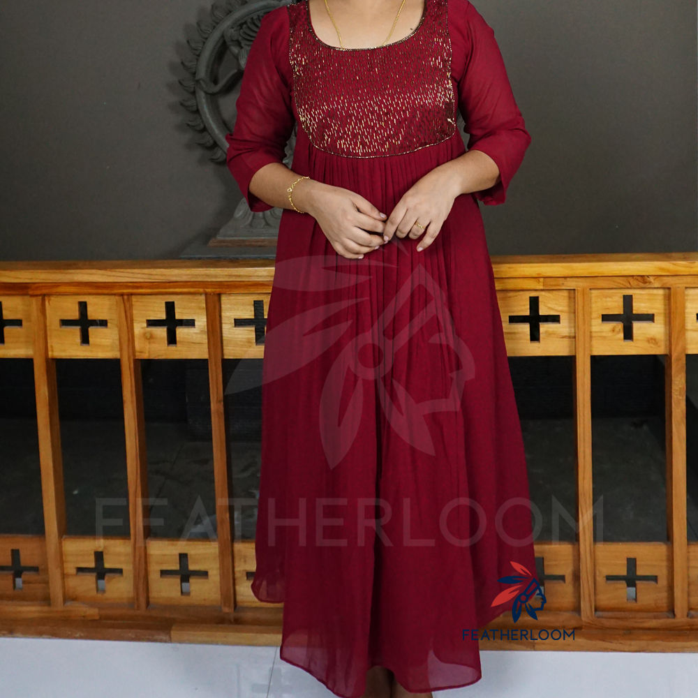 Georgette Hand Work Kurtis