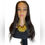 Thumbnail: Long straight black human hair lace front wig
