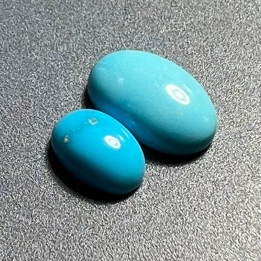 Thumbnail: Morenci Mine Natural Turquoise Calibrated Cabochons