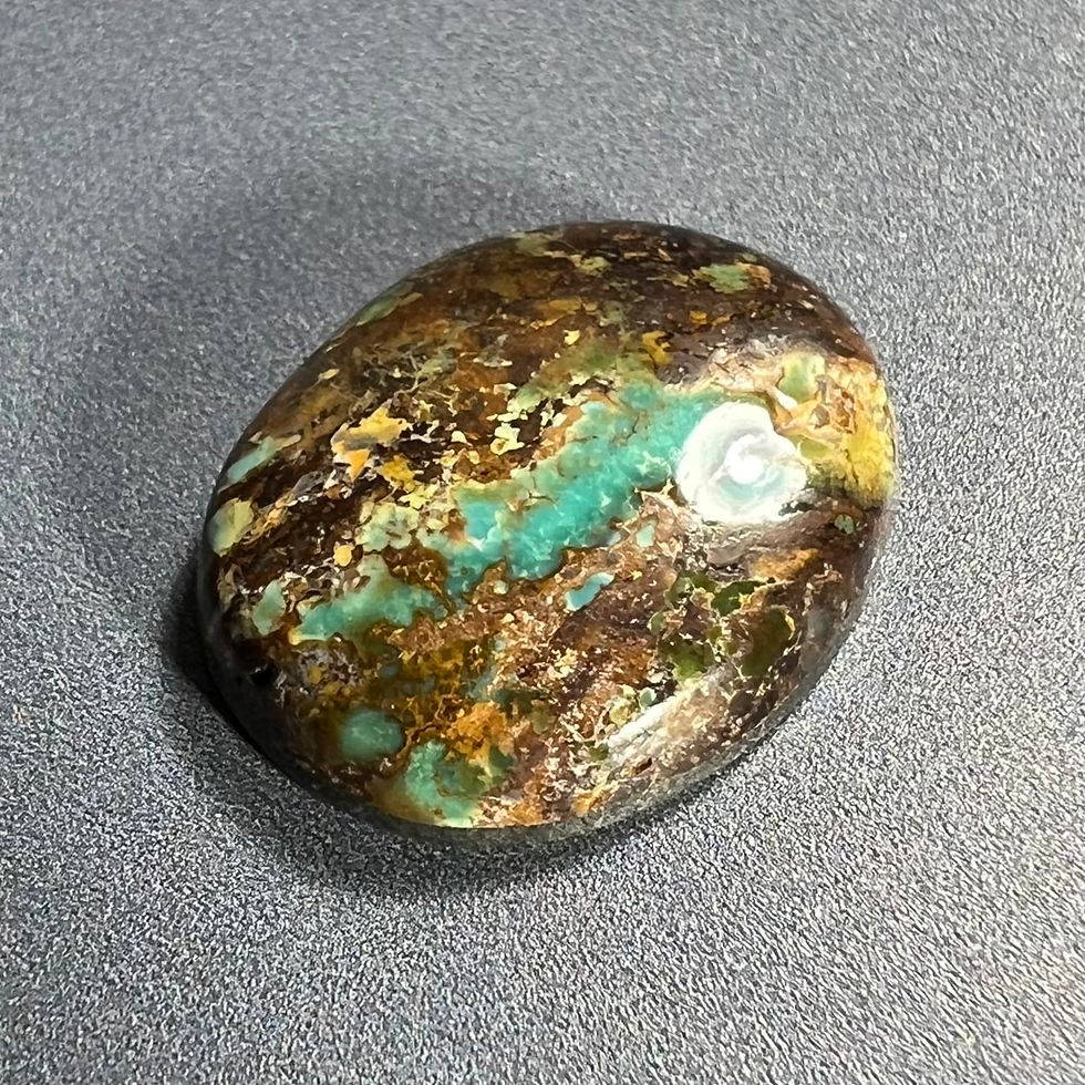 Thumbnail: Double Eagle Mine Natural Turquoise Cabochon