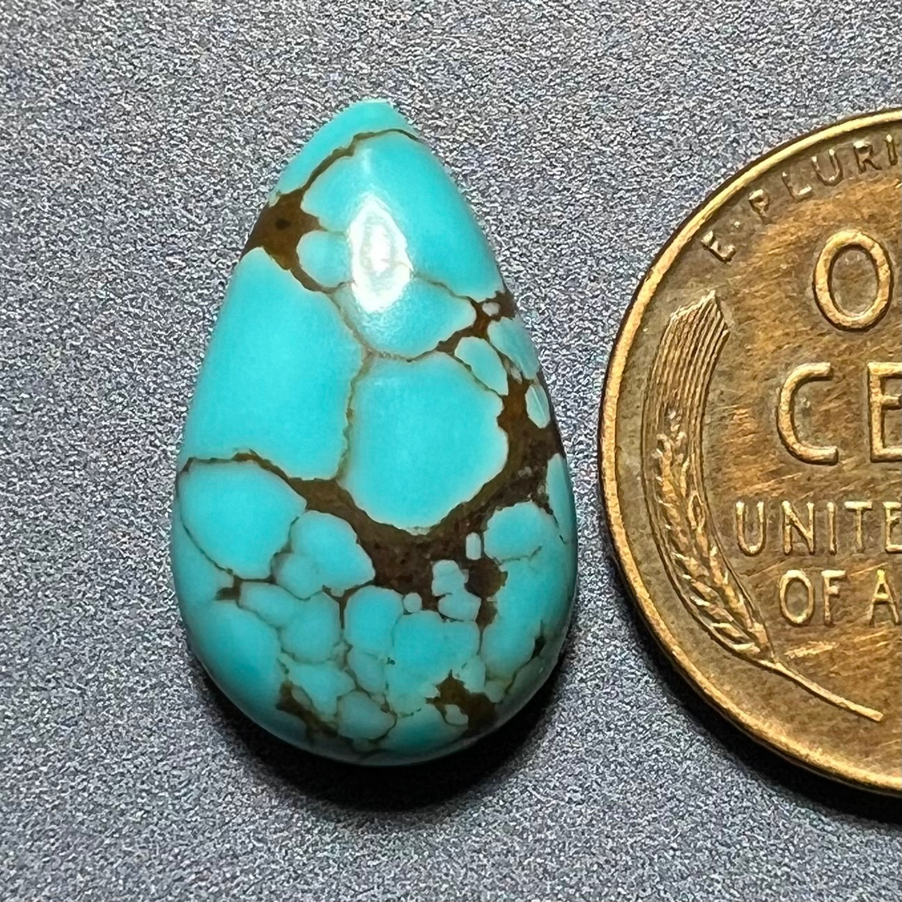 Supernova Mine Turquoise Cabochon, Stabilized
