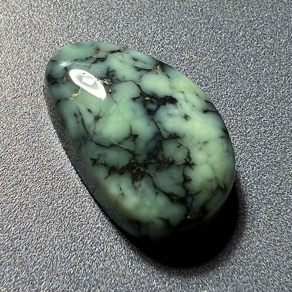 Thumbnail: White Mountain Mine Variscite Cabochon