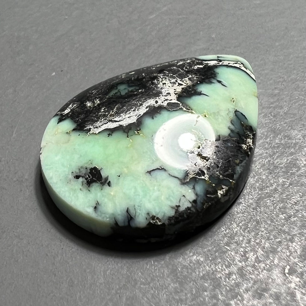 Thumbnail: White Mountain Mine Variscite Cabochon