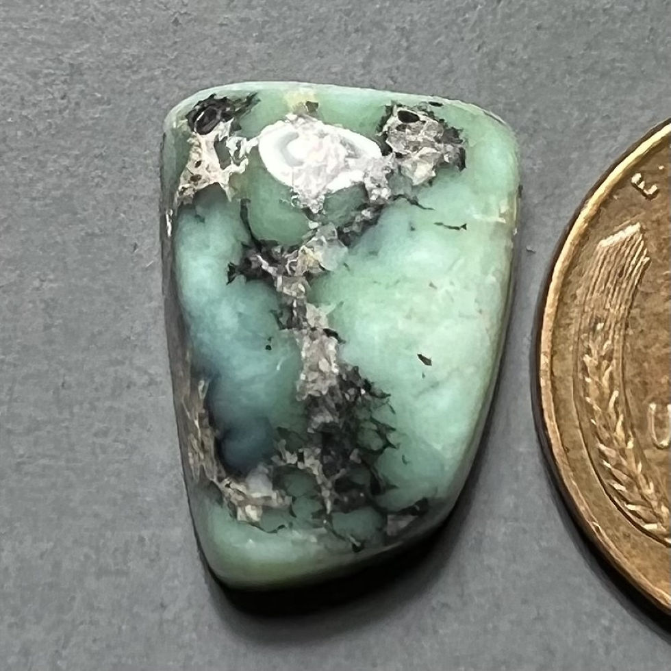 Thumbnail: White Mountain Mine Variscite Cabochon