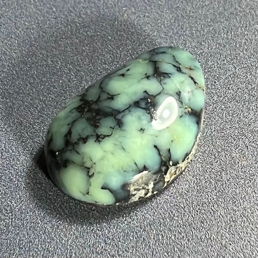 Thumbnail: White Mountain Mine Variscite Cabochon
