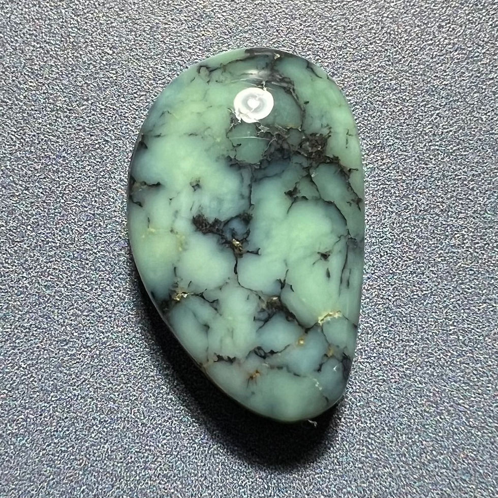 Thumbnail: White Mountain Mine Variscite Cabochon