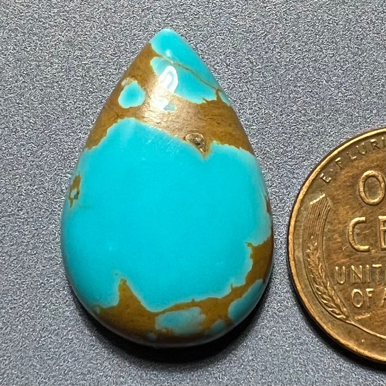 Supernova Mine Turquoise Cabochon, Stabilized