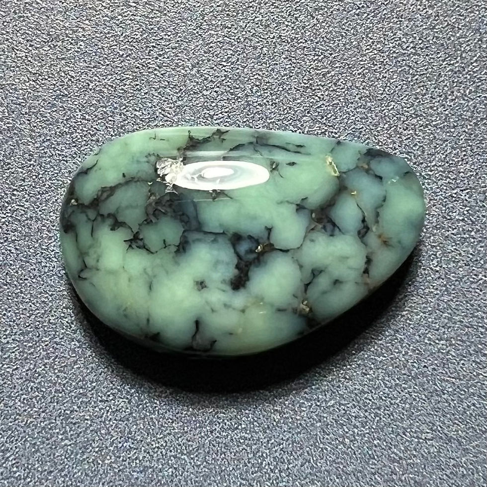 Thumbnail: White Mountain Mine Variscite Cabochon