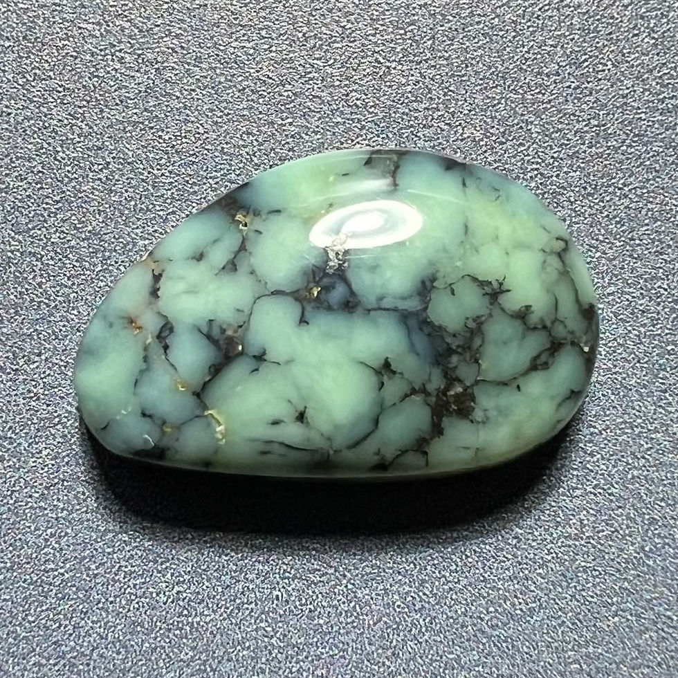 Thumbnail: White Mountain Mine Variscite Cabochon