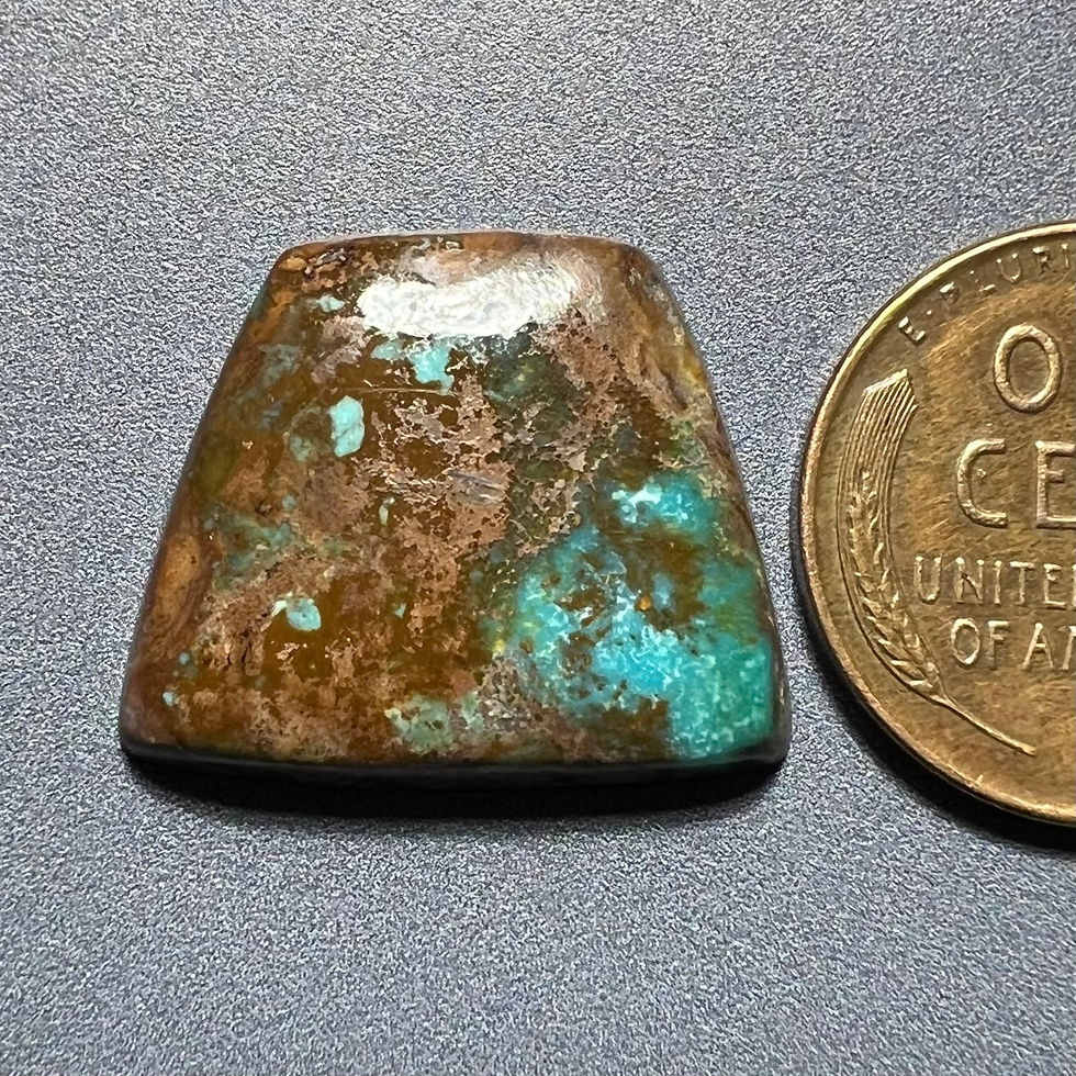 Thumbnail: Double Eagle Mine Natural Turquoise Cabochon