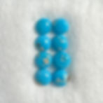 Thumbnail: 3mm Castle Dome Mine Natural Turquoise Calibrated Cabochons