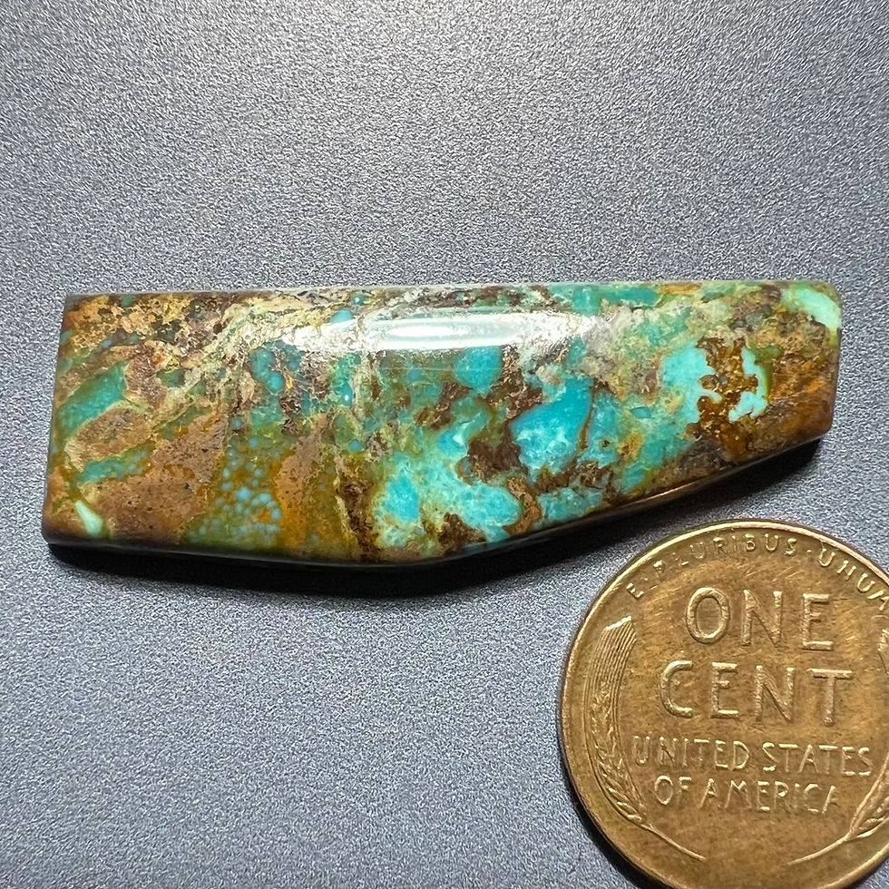 Thumbnail: Double Eagle Mine Natural Turquoise Cabochon