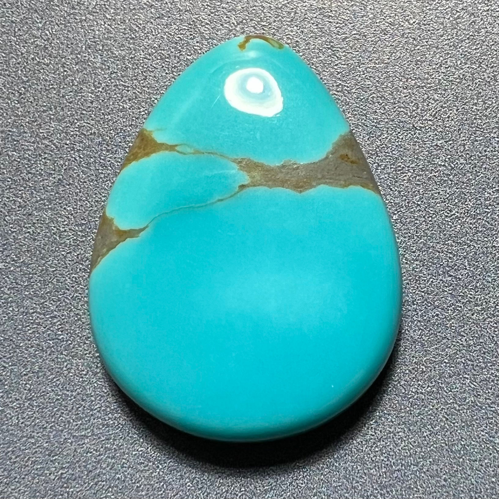 Supernova Mine Turquoise Cabochon, Stabilized