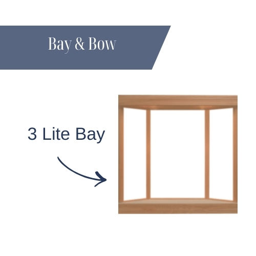 Three-lite bay window, classic bay window installation option for residential homes in RI