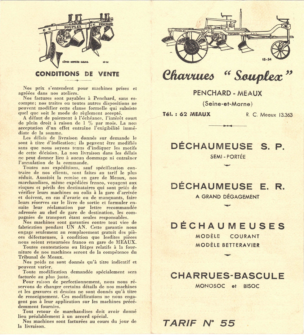 Charrues Souplex - Déchaumeuses