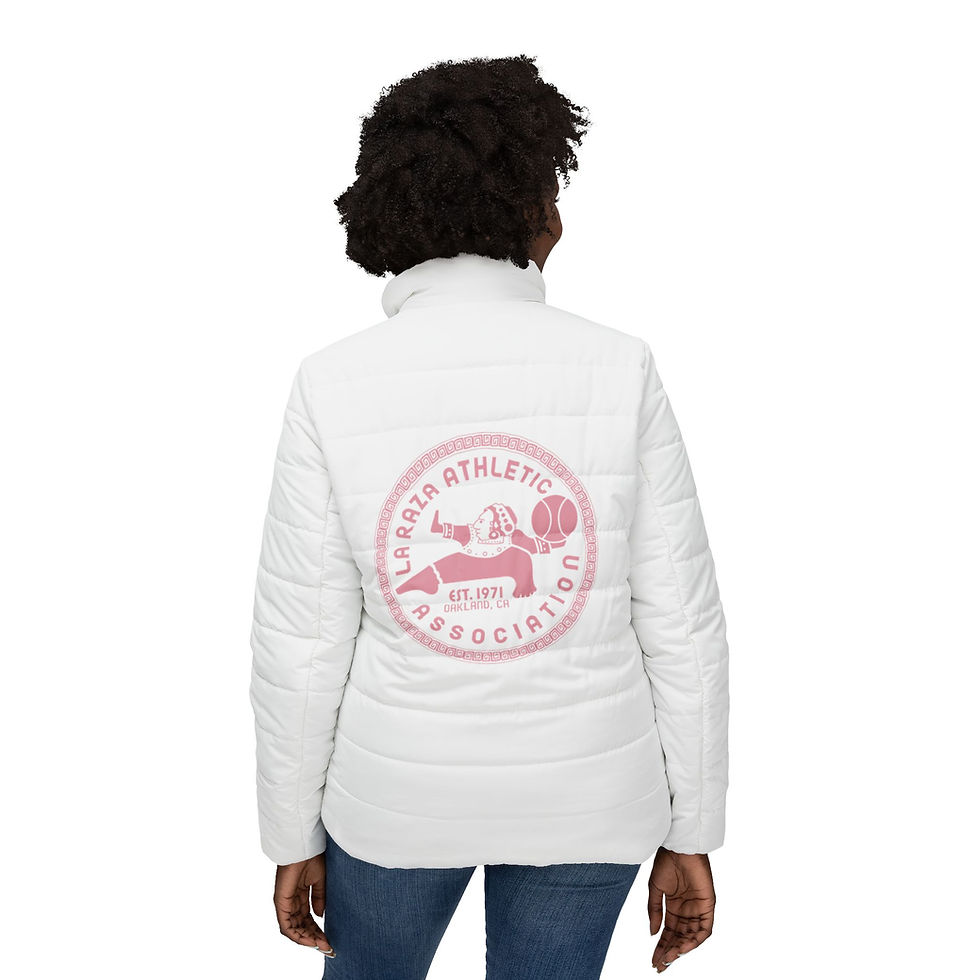 Miniatura: Women’s Puffer Jacket — Retro Pink Athletic Club Logo