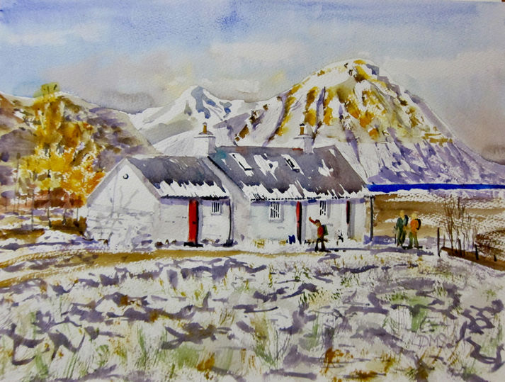 Snowy cottage