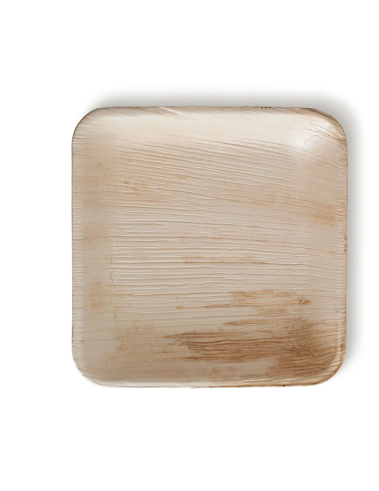 Fallen Palm Leaf 6" Square Plate, Natural, Compostable ,Heavy Duty 192/case.