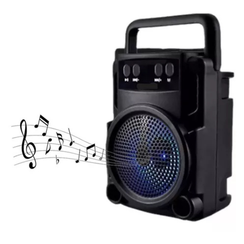 Thumbnail: Portable Bluetooth Sound Box with LED USB FM Radio and SD Musica