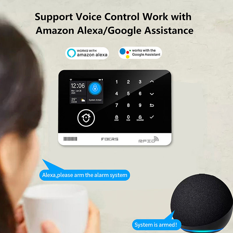 Thumbnail: FUERS Alarm System for Home  WIFI GSM Security Alarm Host Ant-theft  with Door M