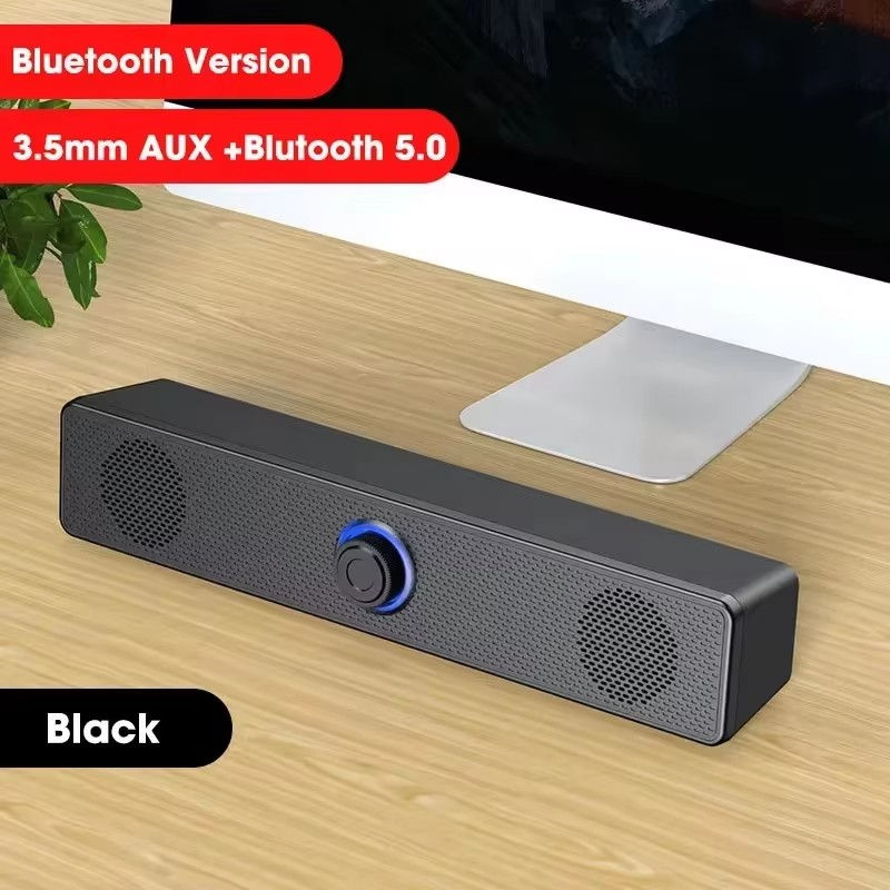 Thumbnail: PC Soundbar Wired and  Bluetooth Speaker USB Powered Soundbar for TV Pc Laptop G
