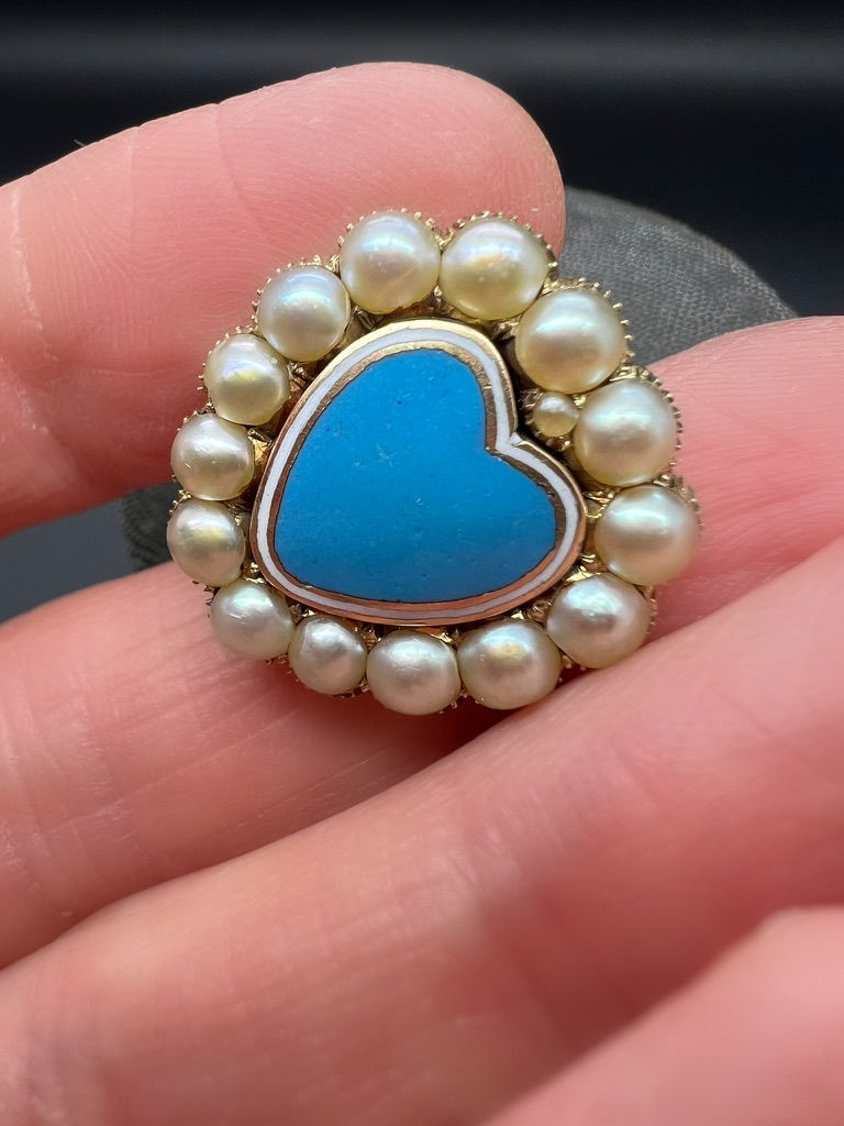 Pearl Enamel Heart