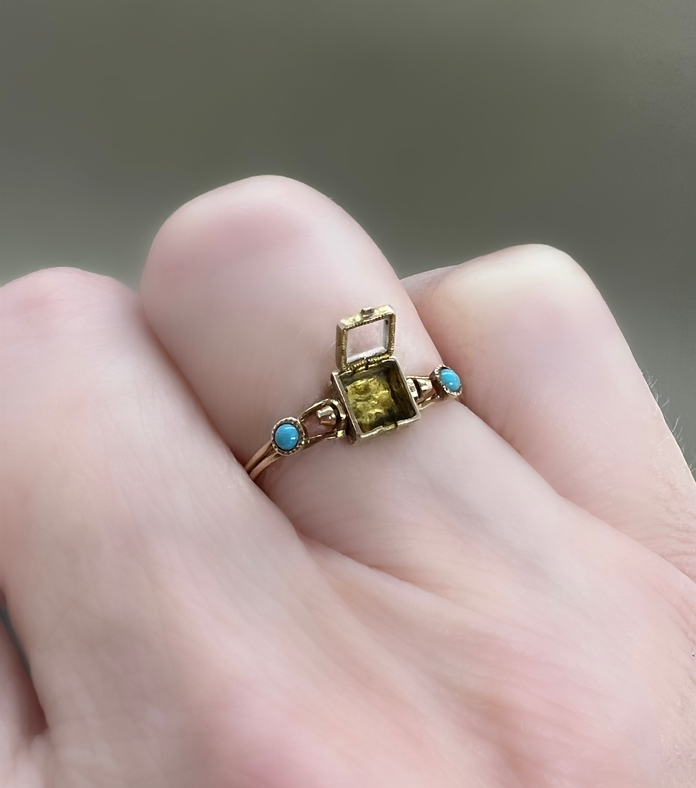 Thumbnail: French Empire Swivel locket ring