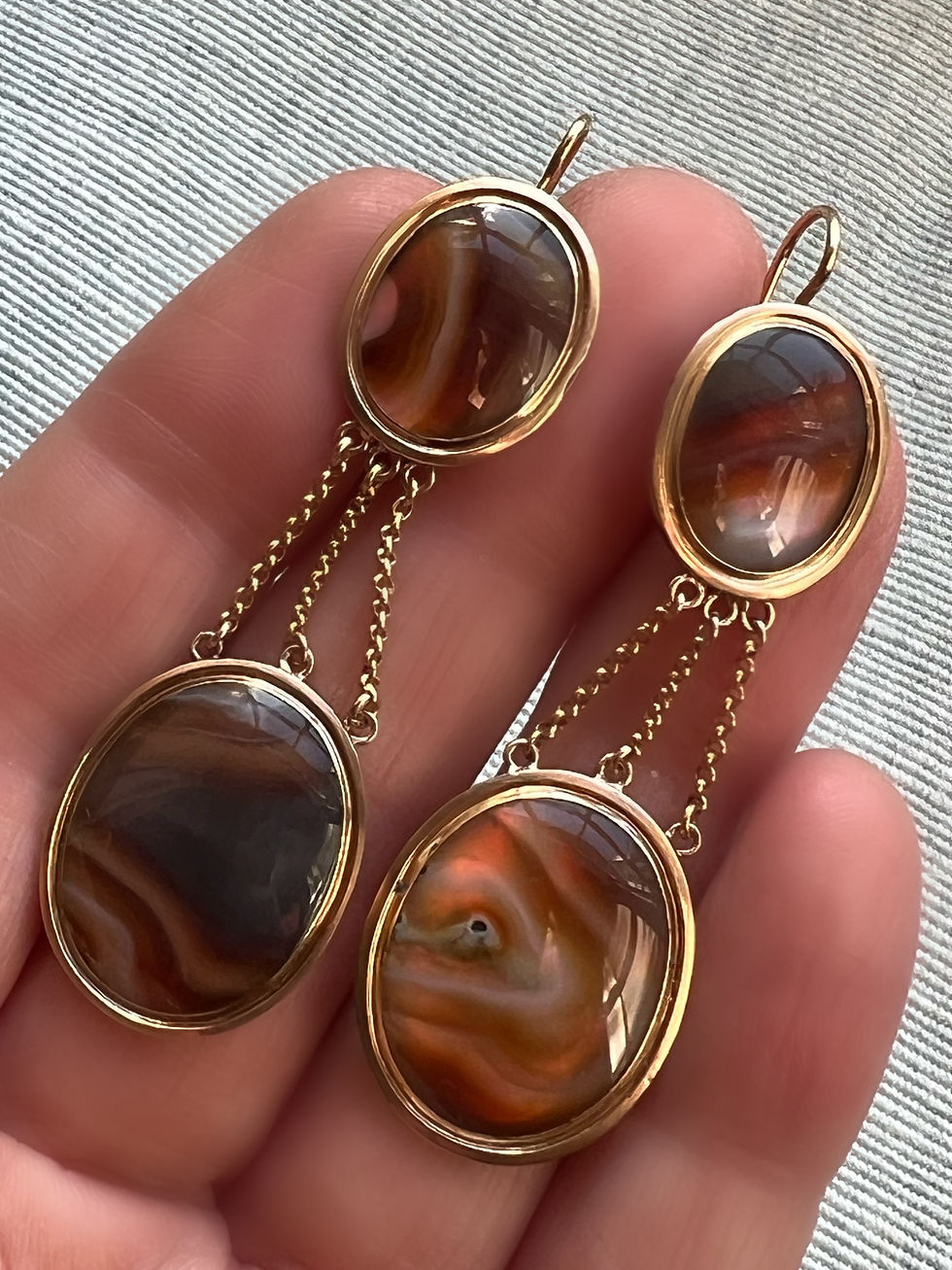 Thumbnail: French Empire Agate Earrings