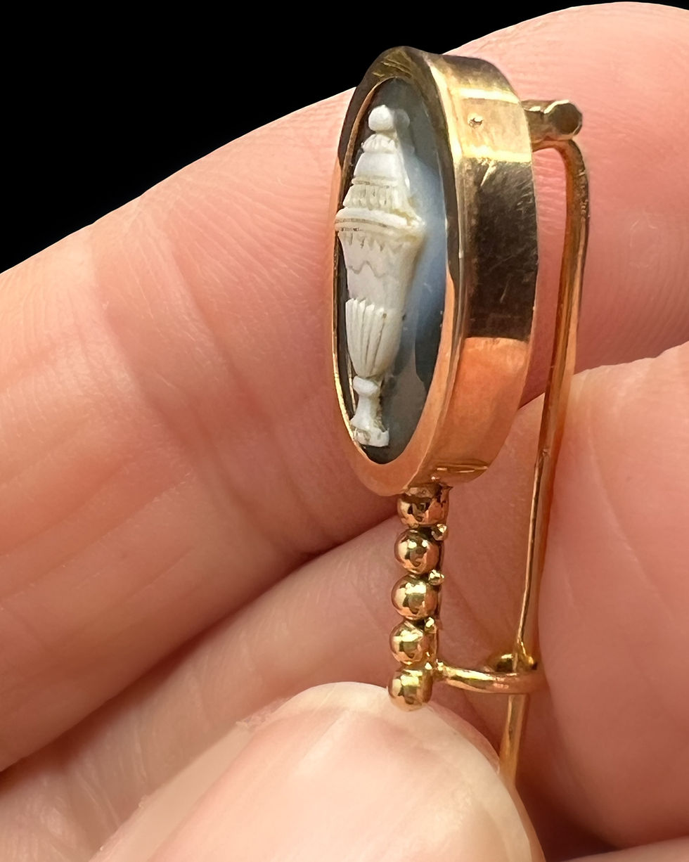 Thumbnail: Hardstone Urn Cameo Pin