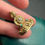 Thumbnail: Three Colour Gold Floral Fob Seal