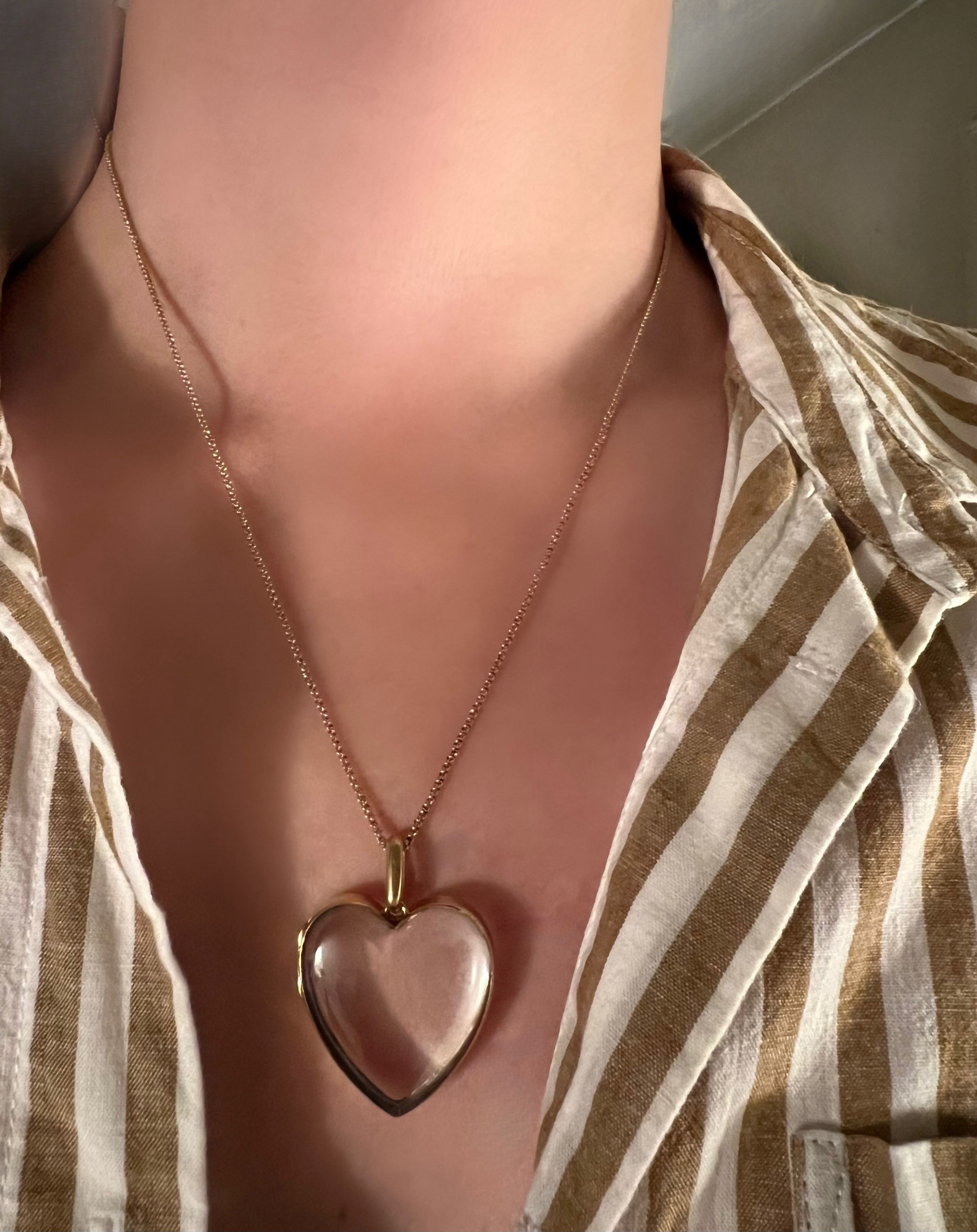 Victorian Rock Crystal Heart Locket